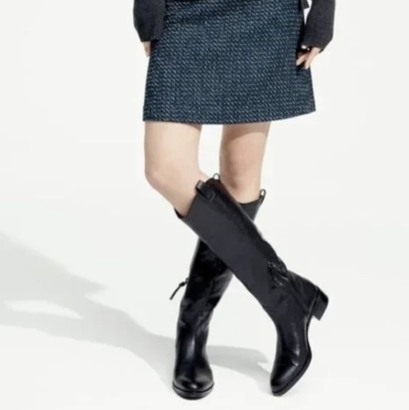 Womens Leather Comfort Moto Boots 